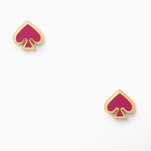 NWT Color Dark Pink Kate Spade Everyday Earrings + Dust Bag! MSRP $49 - Picture 1 of 2